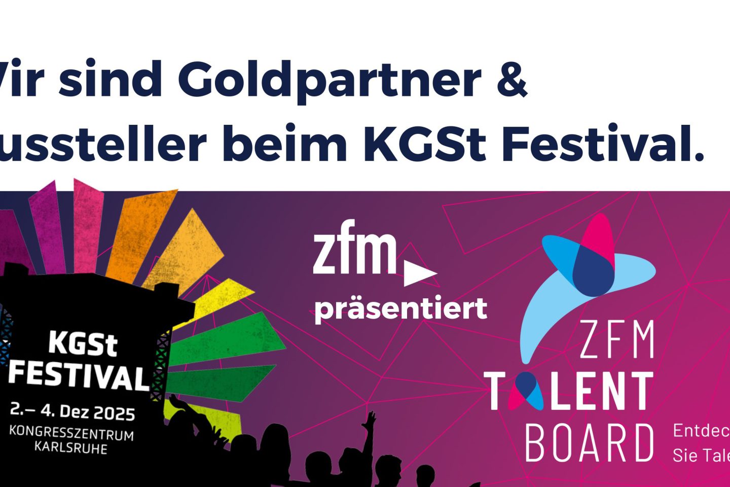 zfm ist Aussteller und Goldpartner beim KGSt Festival